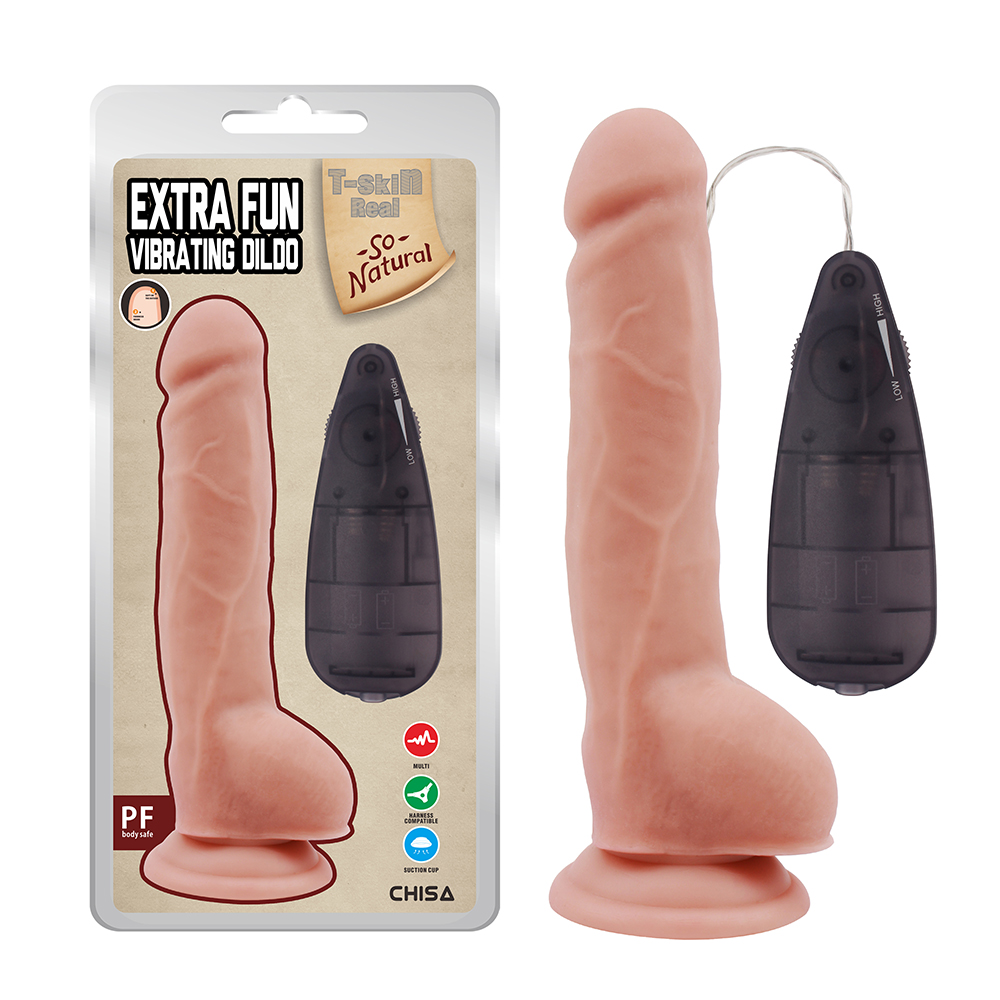 Extra Fun Vibrating Dildo-Flesh