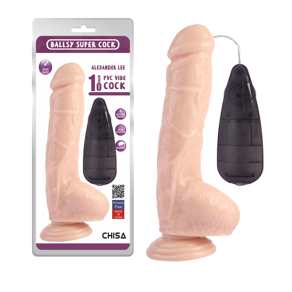 Alexander Lee 10'' Vibrating Dildo - Flesh