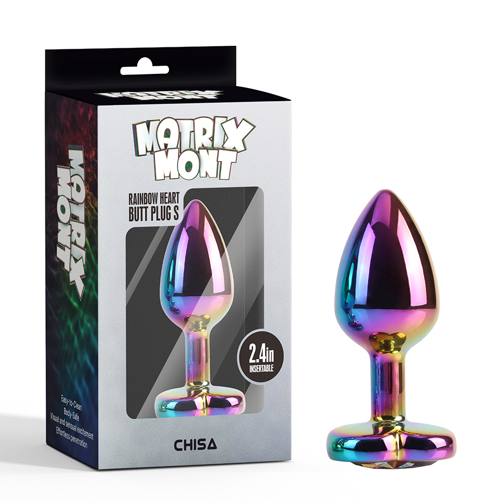 Rainbow Heart Butt Plug S